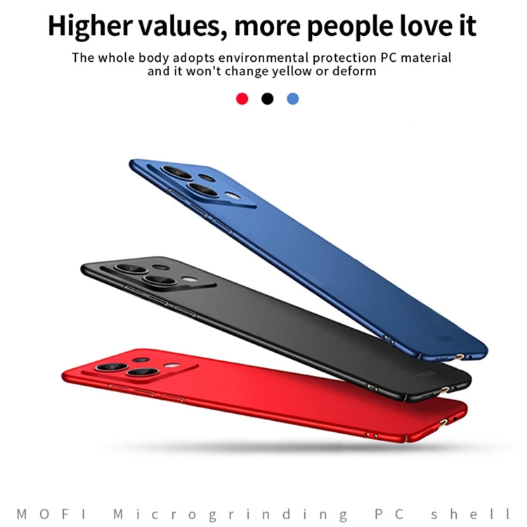 For Xiaomi Redmi Note 13 5G MOFI Micro-Frosted PC Ultra-thin Hard Phone Case(Blue) - Xiaomi Cases by MOFI | Online Shopping UK | buy2fix