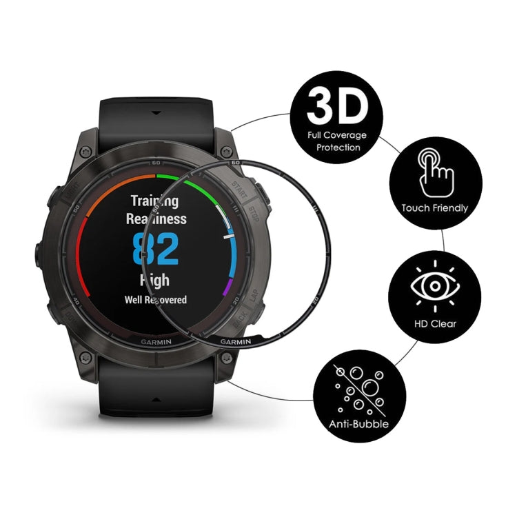 For Garmin Fenix 7S Pro 10pcs ENKAY 3D Full Coverage Soft PC Edge + PMMA HD Screen Protector Film - Screen Protector by ENKAY | Online Shopping UK | buy2fix