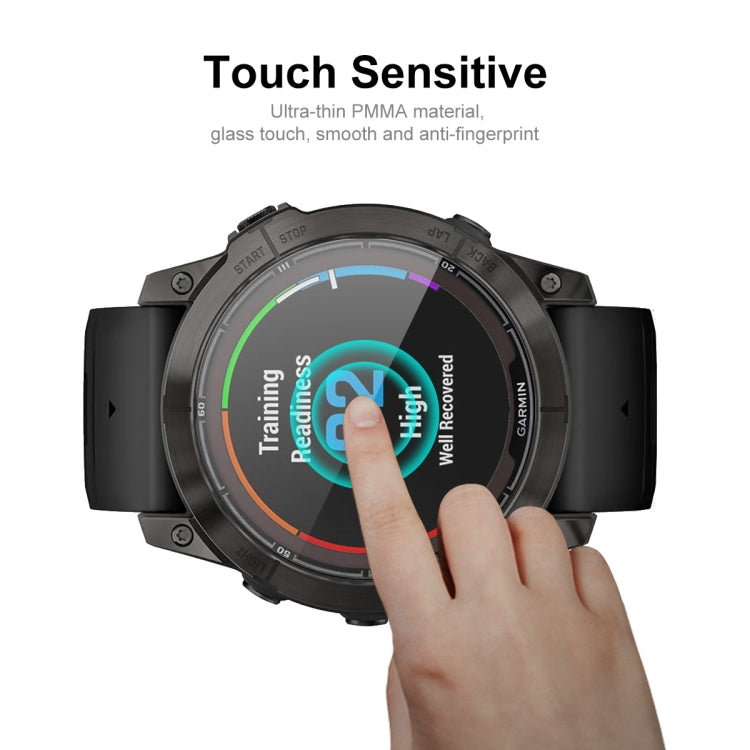 For Garmin Fenix 7S Pro 10pcs ENKAY 3D Full Coverage Soft PC Edge + PMMA HD Screen Protector Film - Screen Protector by ENKAY | Online Shopping UK | buy2fix