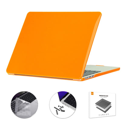 For MacBook Air 15.3 A2941 ENKAY EU Version 3 in 1 Crystal Protective Case with TPU Keyboard Film & Anti-dust Plugs(Orange) - MacBook Air Cases by ENKAY | Online Shopping UK | buy2fix