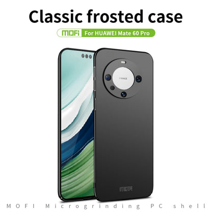 For Huawei Mate 60 Pro MOFI Micro-Frosted PC Ultra-thin Hard Phone Case(Black) - Huawei Cases by MOFI | Online Shopping UK | buy2fix