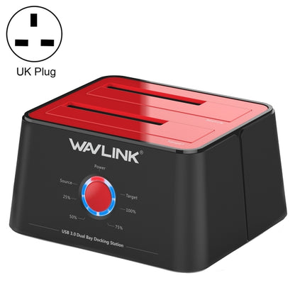 Wavlink ST334U SSD Dual Bay External Hard Drive Docking Station USB 3.0 to SATA I/II/III(UK Plug) - External Hard Drives by WAVLINK | Online Shopping UK | buy2fix