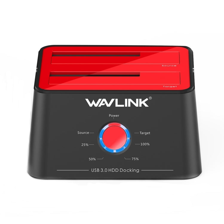 Wavlink ST334U SSD Dual Bay External Hard Drive Docking Station USB 3.0 to SATA I/II/III(US Plug) - External Hard Drives by WAVLINK | Online Shopping UK | buy2fix