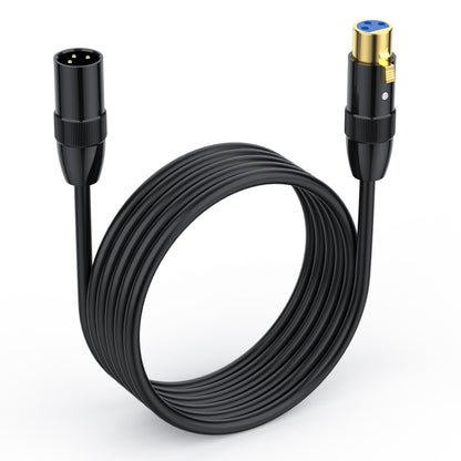 JUNSUNMAY XLR Male to Female Mic Cord 3 Pin Audio Cable Balanced Shielded Cable, Length:5m - Microphone Audio Cable & Connector by JUNSUNMAY | Online Shopping UK | buy2fix