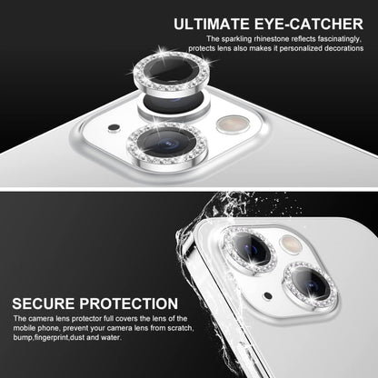 For iPhone 14 / 14 Plus ENKAY AR Anti-reflection Individual Diamond Ring Camera Lens Glass Full Film(Deep Green) - iPhone 14 Tempered Glass by ENKAY | Online Shopping UK | buy2fix