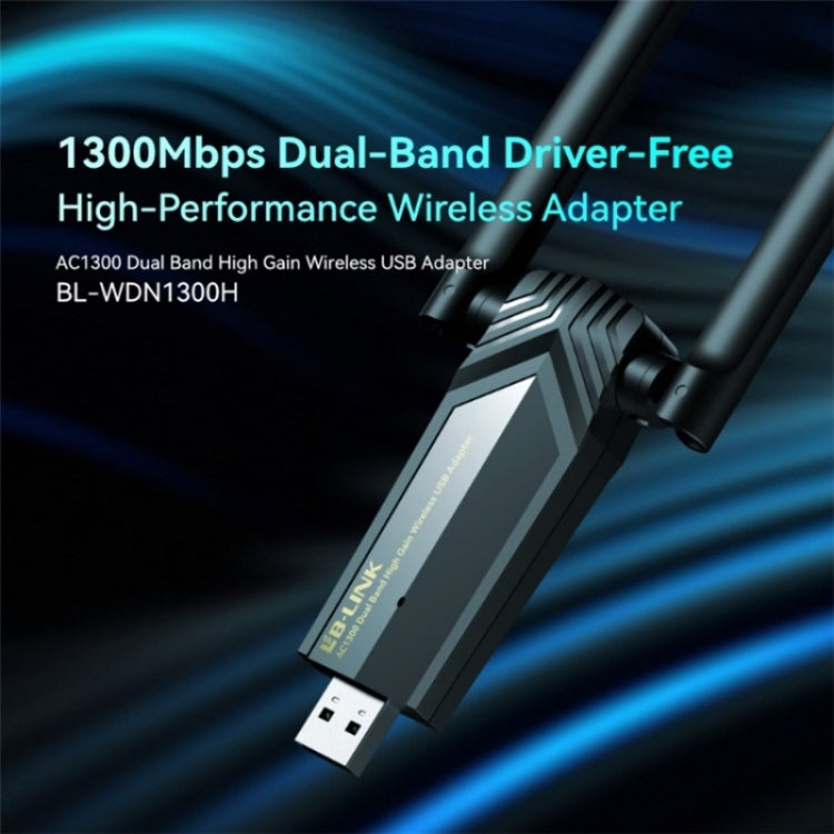 LB-LINK WDN1300H Dual Band 1300M USB Wireless Network Card Dual Antenna WiFi Receiver - USB Network Adapter by LB-LINK | Online Shopping UK | buy2fix