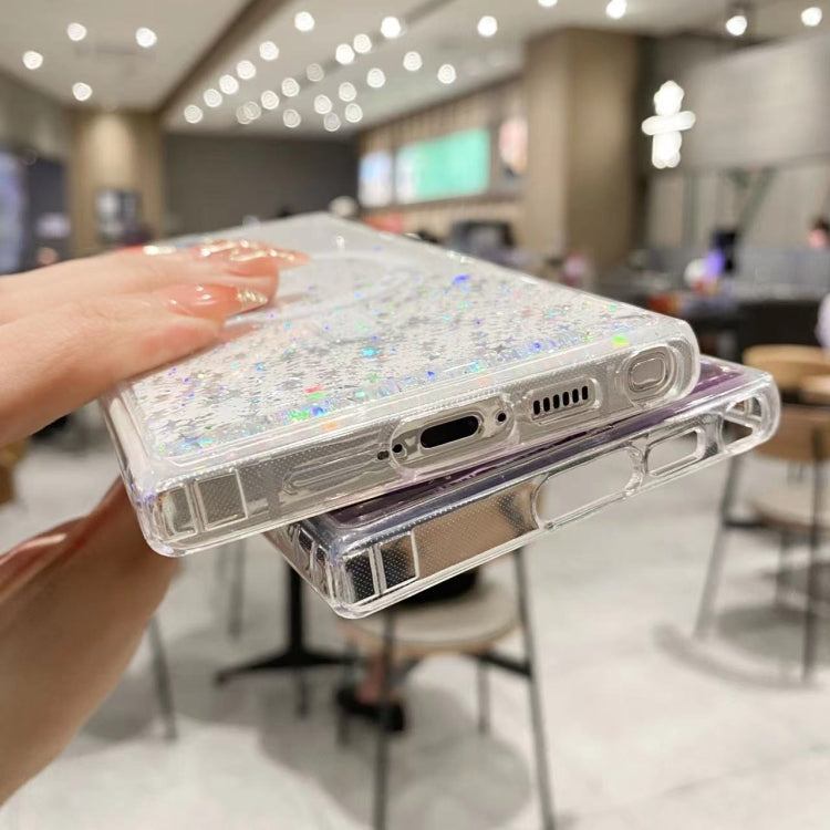 For Samsung Galaxy S23+ 5G MagSafe Glitter Hybrid Clear TPU Phone Case(Purple) - Galaxy S23+ 5G Cases by buy2fix | Online Shopping UK | buy2fix