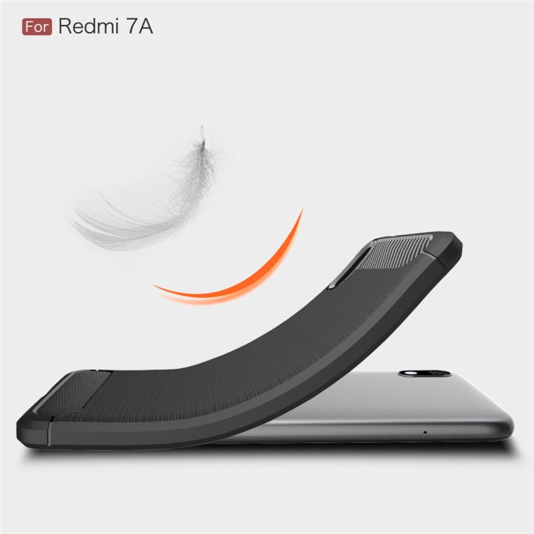 Brushed Texture Carbon Fiber TPU Case for Xiamo Redmi 7A(Navy Blue) - Xiaomi Cases by buy2fix | Online Shopping UK | buy2fix