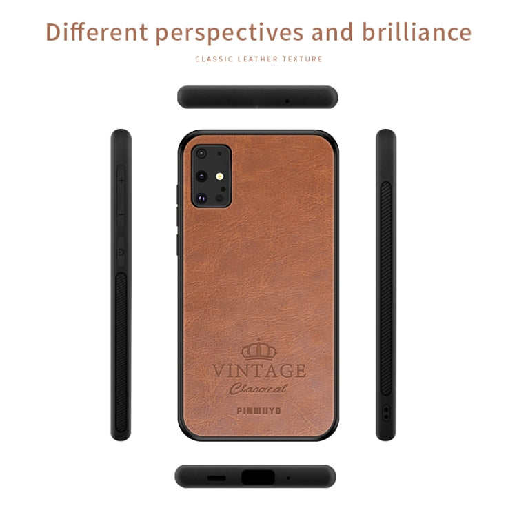 For Galaxy S20 Plus PINWUYO Pin Rui Series Classical Leather, PC + TPU + PU Leather Waterproof And Anti-fall All-inclusive Protective Shell(Brown) - Galaxy Phone Cases by PINWUYO | Online Shopping UK | buy2fix