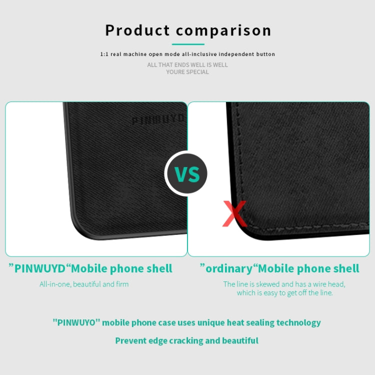 For Huawei Mate 30 5G (Leather) PINWUYO Zun Series PC + TPU + Skin Waterproof Anti-fall All-inclusive Protective Case(Gray) - Huawei Cases by PINWUYO | Online Shopping UK | buy2fix