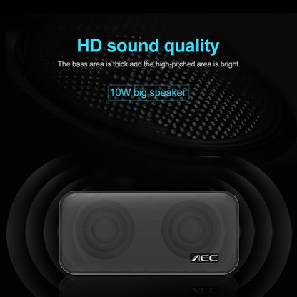 AEC BT-205 Portable Wireless Bluetooth Speaker Stereo Music Loudspeaker Built-in Microphone, Support TF Card(Black) - Mini Speaker by AEC | Online Shopping UK | buy2fix