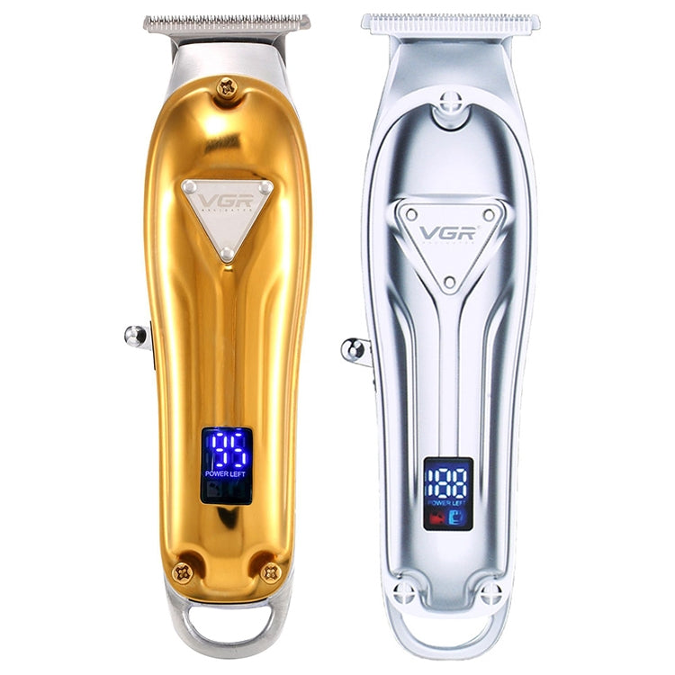 VGR V-063 8W USB Household Portable Metal Hair Clipper with LCD Display(Gold) - Hair Trimmer by VGR | Online Shopping UK | buy2fix