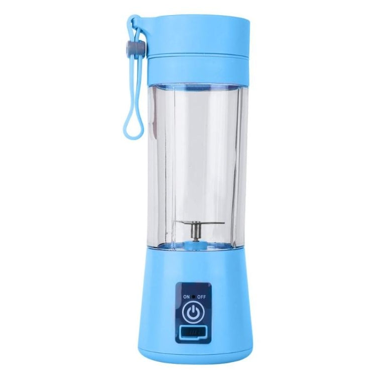 USB Rechargeable Electric Automatic Vegetable Fruit Citrus Orange Juice Maker Cup Mixer Bottle (380ML 2 Blender)(2 Blades  Blue) - Home & Garden by buy2fix | Online Shopping UK | buy2fix