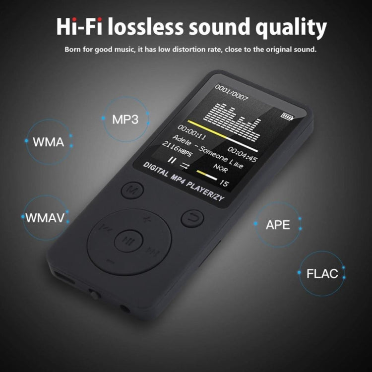 Portable MP4 Lossless Sound Music Player FM Recorder Walkman Player Mini Support Music, Radio, Recording, MP3, TF Card, No Memory(Blue) - Consumer Electronics by buy2fix | Online Shopping UK | buy2fix