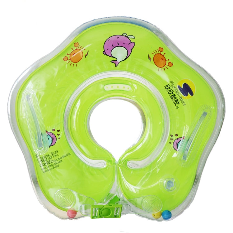 Circle Shaped Inflatable Baby Children Swimming Neck Ring(Green) - Outdoor & Sports by buy2fix | Online Shopping UK | buy2fix