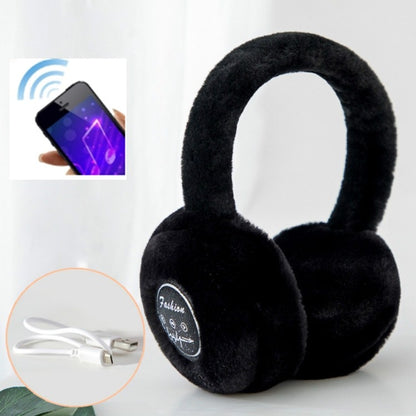 Bluetooth Earmuffs Winter Plush Windproof Men And Women Ear Cover(Black) - Smart Wear by buy2fix | Online Shopping UK | buy2fix