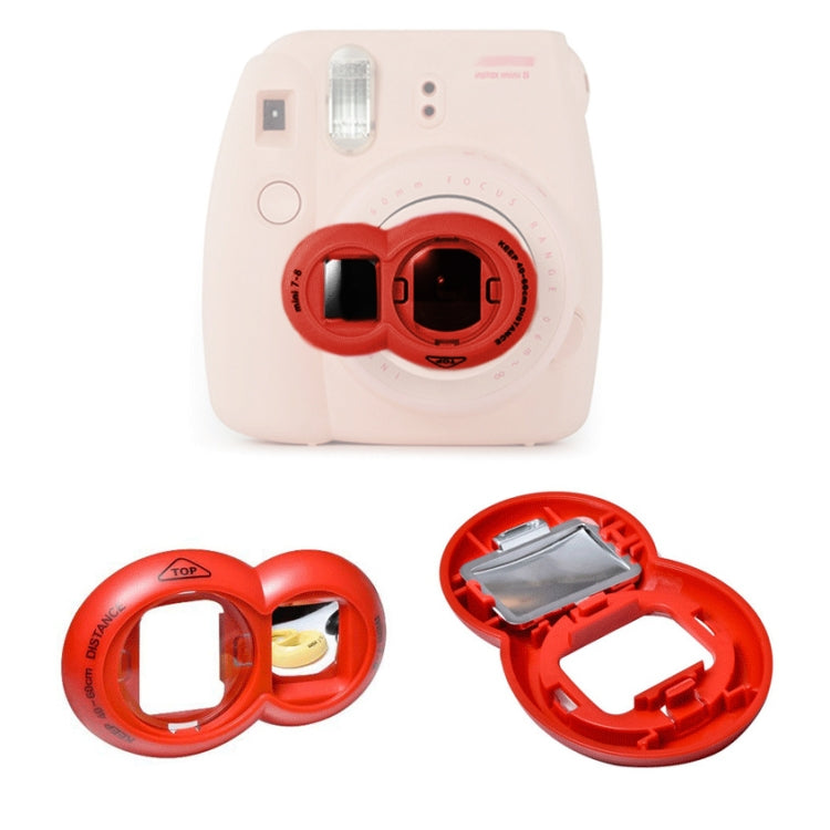 2PCS Selfie Mirror for Polaroid Mini7s / Mini8(Red) - Camera Accessories by buy2fix | Online Shopping UK | buy2fix