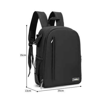 CADeN Shoulder Digital Camera Bag Outdoor Nylon Photography Backpack(Black Small Bag) - Backpack by CADeN | Online Shopping UK | buy2fix