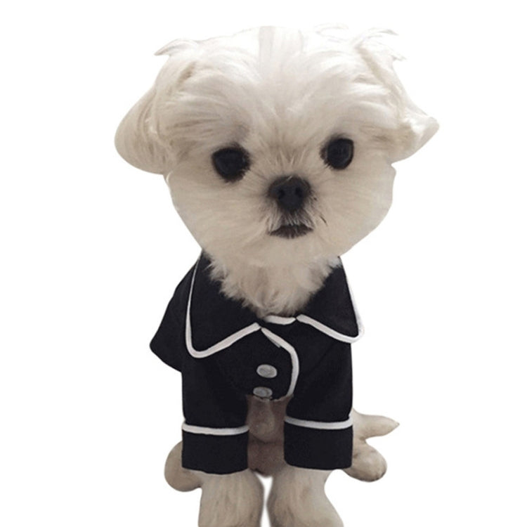 Dog Clothes Pet Pajamas Dog simulation Silk Pajamas, Size:S(Black) - Home & Garden by buy2fix | Online Shopping UK | buy2fix