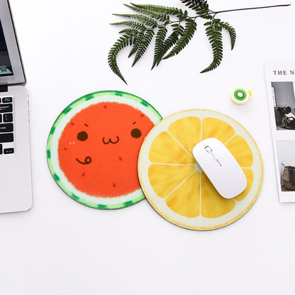 2 PCS 22cm Cute Fruit Series Round Mouse Pad Desk Pad Office Supplies(Pluto) - Computer & Networking by buy2fix | Online Shopping UK | buy2fix