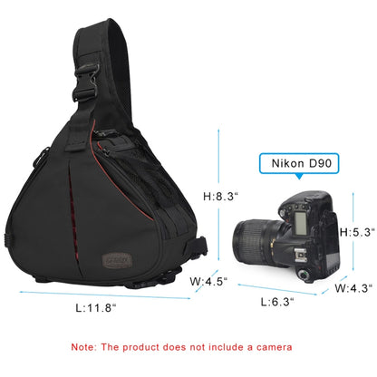 CADeN K1 DSLR Camera Shoulder Waterproof Bag with Rain Cover(Black) - Camera Accessories by CADeN | Online Shopping UK | buy2fix