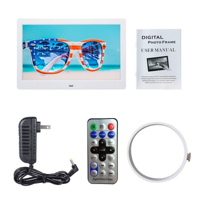 DPF-106 10.1 inch Digital Photo Frame LED Video Advertising Machine, Plug:EU Plug(White) - Consumer Electronics by buy2fix | Online Shopping UK | buy2fix