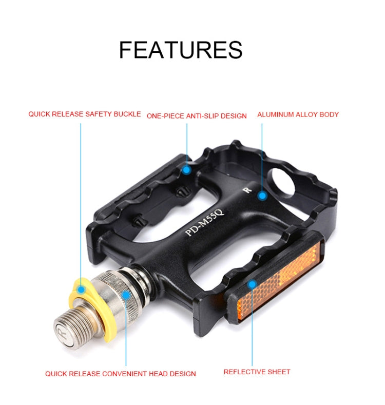 PROMEND Quick Release Ultralight  Aluminium Alloy Bearing Bike Pedals - Pedals by PROMEND | Online Shopping UK | buy2fix