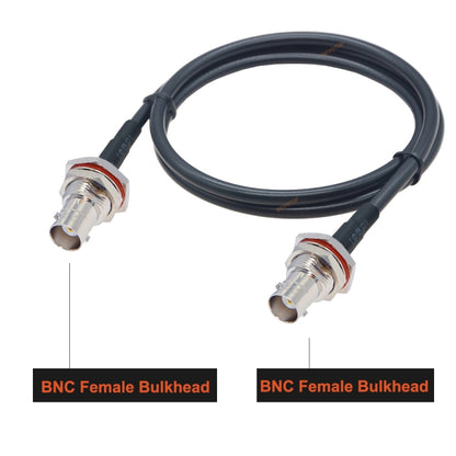 BNC Female To BNC Female RG58 Coaxial Adapter Cable, Cable Length:0.5m - Connectors by buy2fix | Online Shopping UK | buy2fix