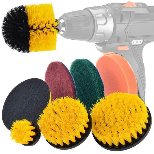 19 in 1 Household Nylon Hexagonal Electric Drill Brush Pads Scouring Sanding Disc Pad Kits - Sponges, Cloths & Brushes by buy2fix | Online Shopping UK | buy2fix