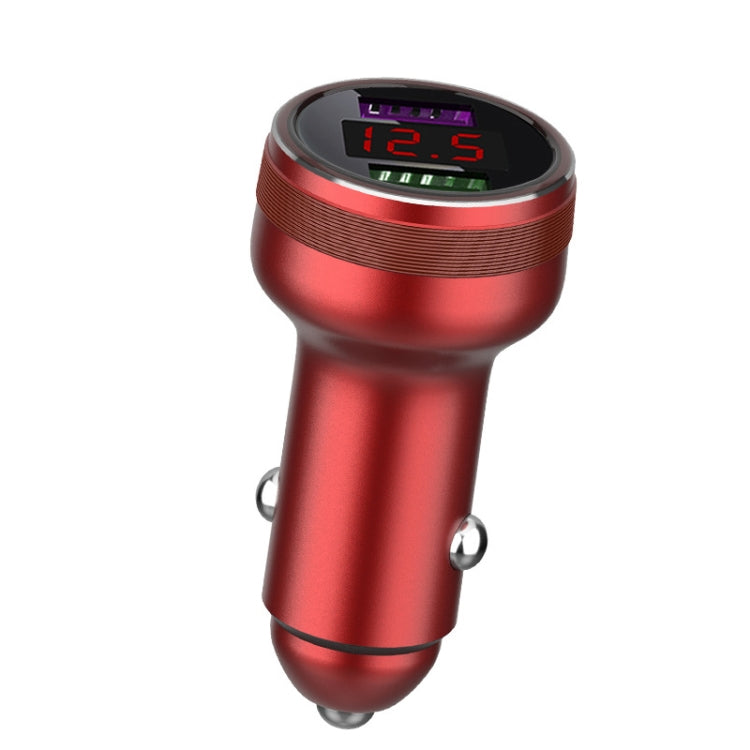 QIAKEY GX506L Dual USB Fast Charge Car Charger(Red) - In Car by QIAKEY | Online Shopping UK | buy2fix