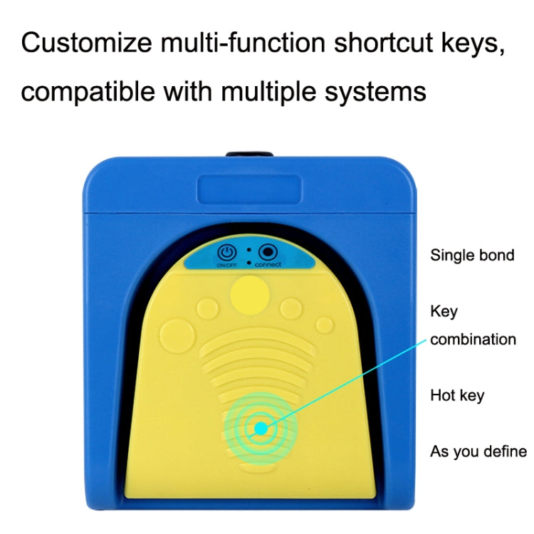 Wireless Foot Pedal Control Switch Keyboard Adapter For Computer, Style:Two-Pendal Four-Button - Other by buy2fix | Online Shopping UK | buy2fix