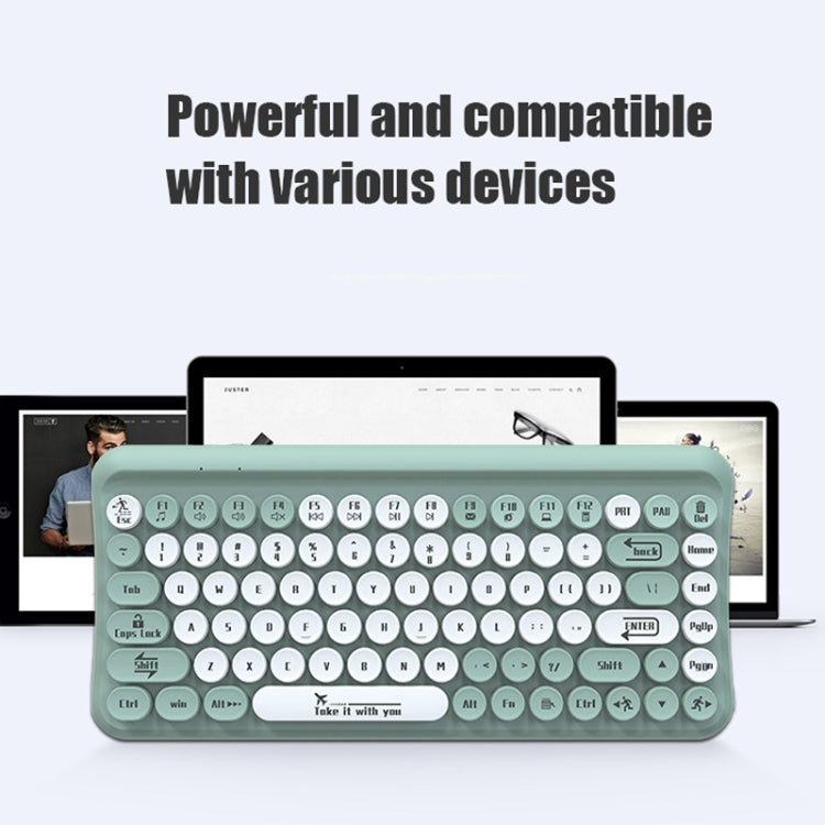 LANGTU LT700 85 Keys Wired Film Silent Punk Keyboard, Cable Length: 1.5m(Mint Green) - Wired Keyboard by LANGTU | Online Shopping UK | buy2fix