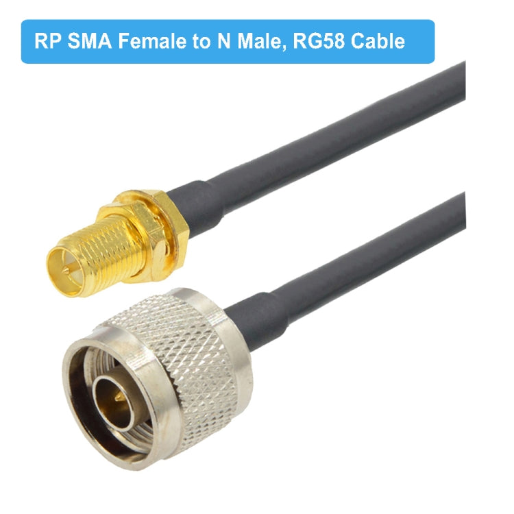 RP-SMA Female To N Male RG58 Coaxial Adapter Cable, Cable Length:0.5m - Connectors by buy2fix | Online Shopping UK | buy2fix