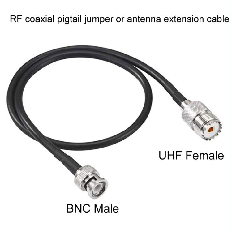 BNC Male To UHF Female RG58 Coaxial Adapter Cable, Cable Length:0.5m - Connectors by buy2fix | Online Shopping UK | buy2fix