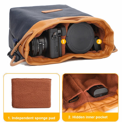 S.C.COTTON Camera Lens Protection Bag Liner Bag Waterproof Camera Storage Bag, Size: S(Gray) - Soft Bag by S.C.COTTON | Online Shopping UK | buy2fix