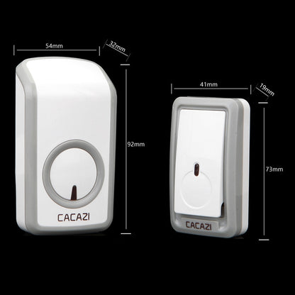 CACAZI W-899 Smart Home Wireless Doorbell Remote Control Doorbell, Style:US Plug - Wireless Doorbell by CACAZI | Online Shopping UK | buy2fix