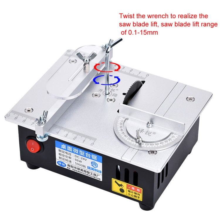 S3  96W Liftable Table Mini Table Saw Aluminum Cutting Machine,Spec: Black High Match(US Plug) - Electric Saws & Accessories by buy2fix | Online Shopping UK | buy2fix