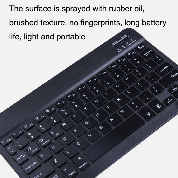 10 Inch RGB Colorful Backlit Bluetooth Keyboard And Mouse Set For Mobile Phone / Tablet(White) - Wireless Keyboard by buy2fix | Online Shopping UK | buy2fix