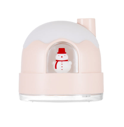 ZAY-H006 Plug-in Snowman Humidifier Night Light USB Mute Cute Desktop Air Mini Atomizer Air Humidifier(Pink) - Home & Garden by buy2fix | Online Shopping UK | buy2fix