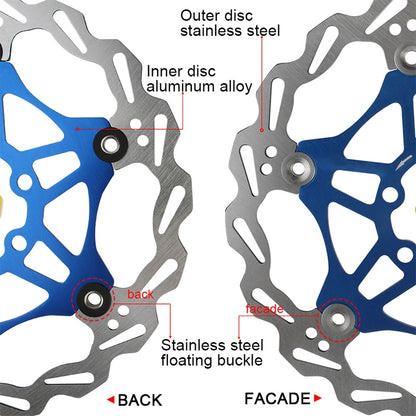 SNAIL FD-01 Mountain Bike Floating Disc Bicycle Brake Pad Six Nail Brake Disc, Size:160mm, Color:Black - Outdoor & Sports by SNAIL | Online Shopping UK | buy2fix