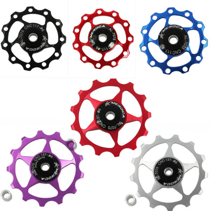 4 PCS MEROCA Metal Bearings Mountain Bike Road Bike Rear Derailleur Guide Wheel 11T/13T Guide Wheel, Specification:13T, Color:Black - Outdoor & Sports by MEROCA | Online Shopping UK | buy2fix