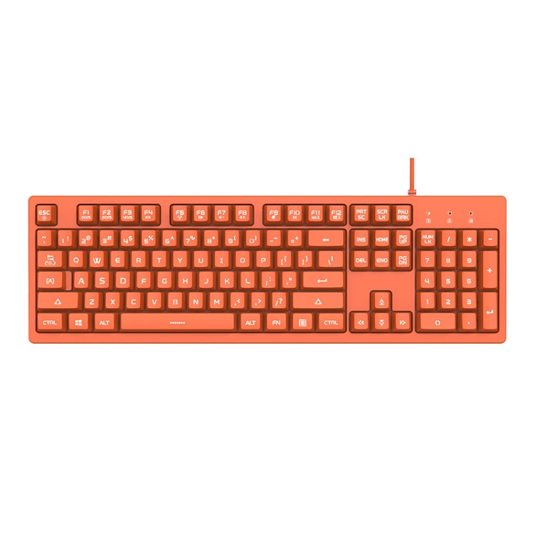 Ajazz DKS100 104 Keys Office Luminous Game Tea Axis Mechanical Keyboard, Cable Length: 1.5m(Orange) - Wired Keyboard by Ajazz | Online Shopping UK | buy2fix