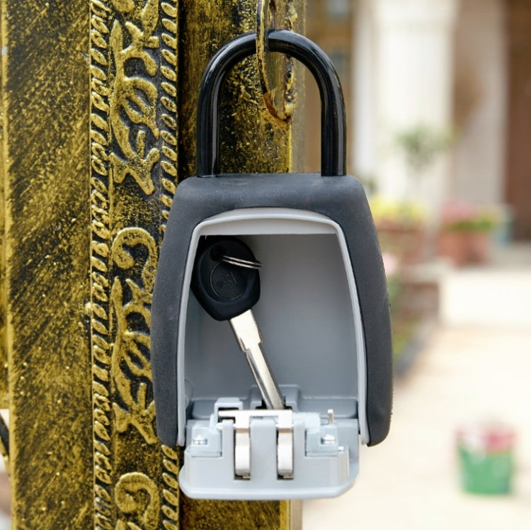 Password Key Box Four-digit Password Lock Padlock Type Free Installation Key Lock Box - Security by buy2fix | Online Shopping UK | buy2fix