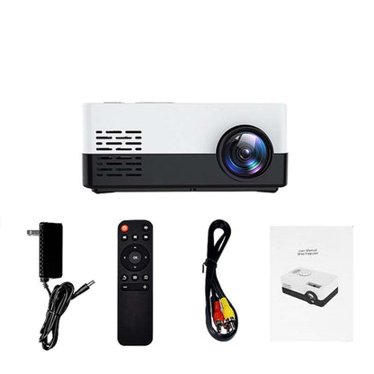 S261/J16 Home Mini HD 1080P Portable LED Projector, Support TF Card / AV / U Disk, Plug Specification:US Plug(Yellow White) - Consumer Electronics by buy2fix | Online Shopping UK | buy2fix