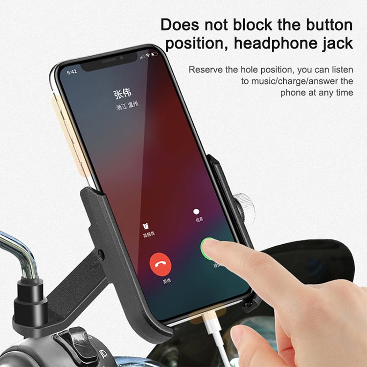 Bicycle Mobile Phone Holder Motorcycle Electric Car Navigation Mobile Phone Holder, Style:Handlebars(Silver) - Holders by buy2fix | Online Shopping UK | buy2fix