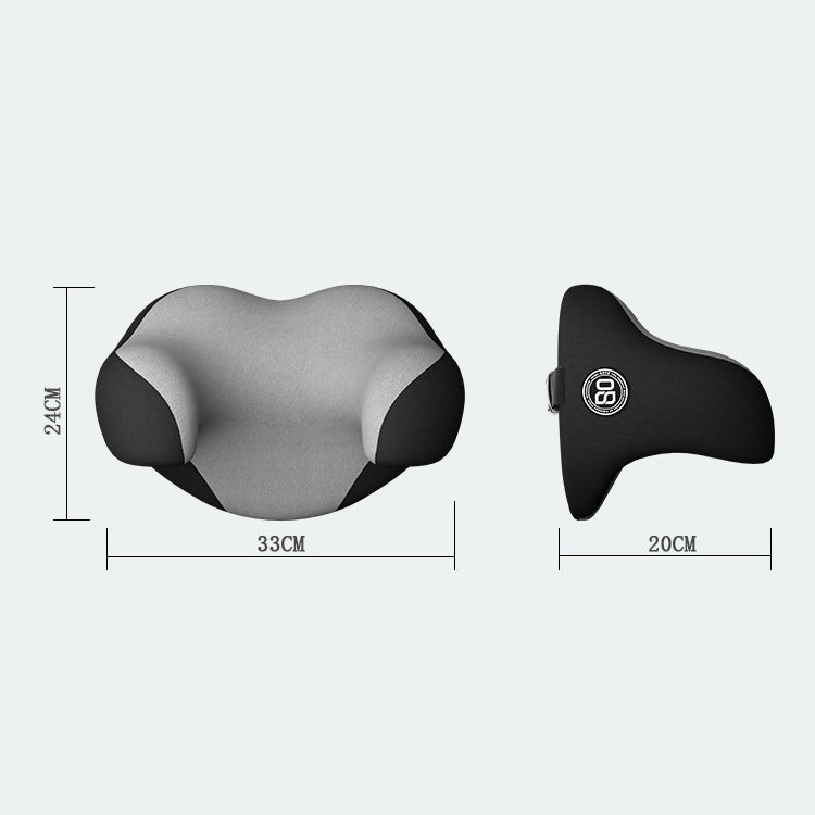 U-shaped Car Headrest Car Memory Foam Neck Pillow(Black Gray) - Seat Accessories by buy2fix | Online Shopping UK | buy2fix