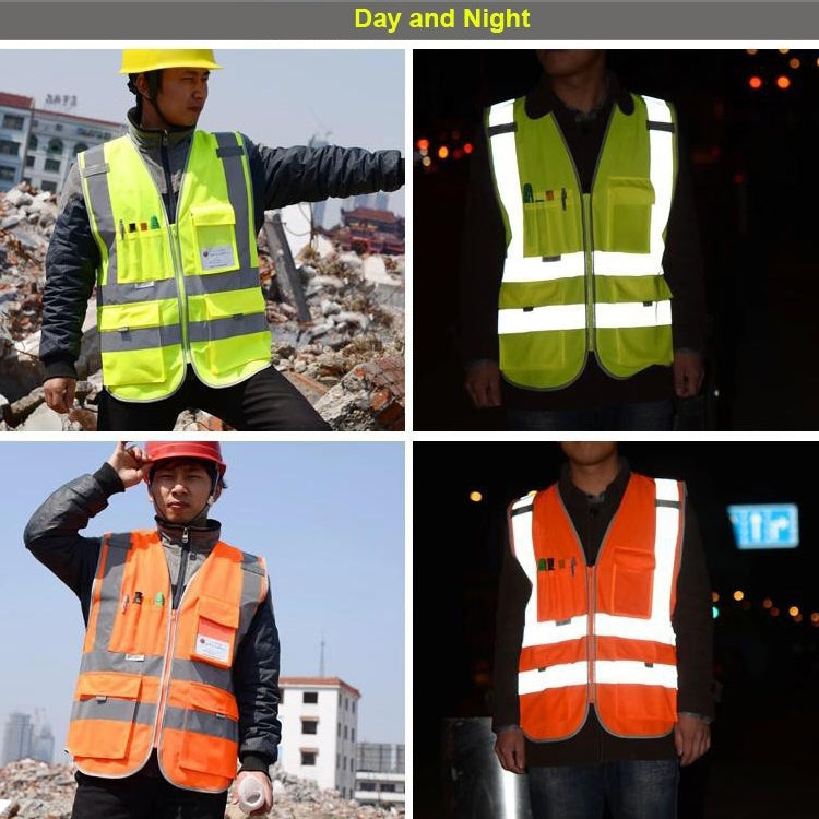 Multi-pockets Safety Vest Reflective Workwear Clothing, Size:XXL-Chest 130cm(Black) - Reflective Safety Clothing by buy2fix | Online Shopping UK | buy2fix