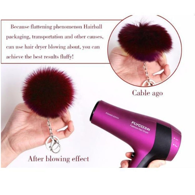 Simple Key Chain Fur Ball Pompon Keychain Pompom Artificial Rabbit Fur Animal Keychains for Woman Car Bag Key Rings(purple) - Key Rings by buy2fix | Online Shopping UK | buy2fix