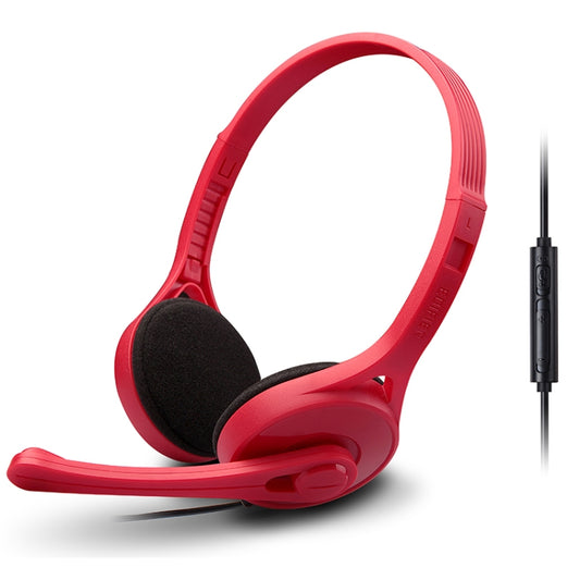 Edifier K550 3.5mm Plug Wired Wire Control Stereo Computer Game Headset with Microphone, Cable Length: 2m(China Red) - Multimedia Headset by Edifier | Online Shopping UK | buy2fix