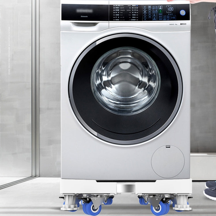 Single Tube 4 Wheels Adjustable Stainless Steel Refrigerator Bracket Washing Machine Base Bracket - Home & Garden by buy2fix | Online Shopping UK | buy2fix